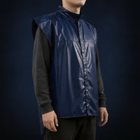 Water-Resistant Oxford Cloth Rain Vest Easy to Clean Sleeveless Raincoat Outerwear for Spraying