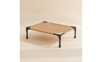 Indoor Raised Pet Bed Low-Height Elevated Dog Bed Breathable Pet Cot with Iron Frame Sturdy for Dogs, Cats, Young Dogs, Living Room, Bedroom