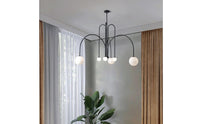 Minimalist Design Modern Chandelier Geometric Design Chandelier Light Decorative Globe Shades Ceiling Fixture for Dining Room
