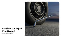 Labor-Saving L-Shaped Tire Wrench Wear-Resistant L-Shaped Lug Wrench High Rotational Force for Mechanics, Roadside Emergency, Auto Shop