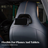 Rear Seat Tablet Mount 360 Degree Rotation Rear Seat Tablet Holder Rear Seat Amusement Stand No-Tools-Needed Installation