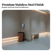 Lidless Metal Garbage Bin Luxurious Feel Round Uncovered Top Trash Can Round Uncovered Top Waste Bin Long-Lasting Double Level