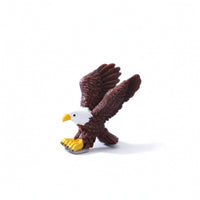 Bald Eagle Figurine Micro Bald Eagle Ornament Realistic Small for Hobbyists, Fairy Garden, Desk Decor