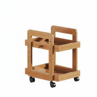 Foldable Design Foldable Multi-Tier Trolley Mobile with casters 3-Tier Foldable Cart Multifunction Household Storage No Installation Required for Office Workers, Homeowners, Living Room, Bedroom, Kitchen, Bathroom