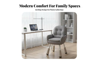 Comfortable Armless rolling Chair Height Adjustable Vanity Stool Ergonomic spinerest Office Furniture 360-Degree pivot for Students, Women, Adults, Bedroom, Dorm Room