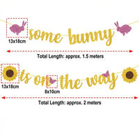 Easter Bunny Banner Festive Easter Bunny Garland Photo Backdrop Hare Festivity Garland for Infant Girls, Children, Nursery, Classroom, Doorway