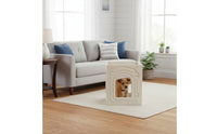 4 Pieces Freestanding Indoor Pet Fence Transparent Pet Fence with Door Panels Easy to Assemble Dog Playpen with Door Lockable for Small Dogs, Young Dogs, Apartment, Living Room