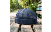 Mesh Skullcap Breathable Mesh Hat with Folded Band Netted Beanie Lightweight Brimless Hat Open-Knit for Men