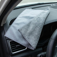 500 GSM Microfibre Cloth and Car Drying Towel, Absorbent Car Cloth for Detailing, Gray Coral Fleece Multi-Purpose Cleaning Tool