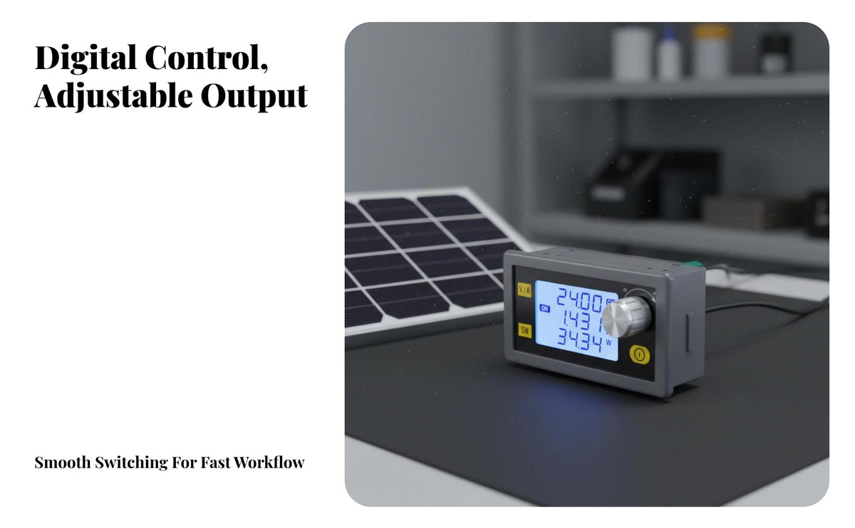 HD Color Screen DC-DC Buck-Increase Converter Stable Output Step up down Power Module High Conversion Performance Adjustable Power Supply Module Multiple Protections for Electronics Hobbyists, DIY Enthusiasts, Students, LED Driving, Circuit Testing