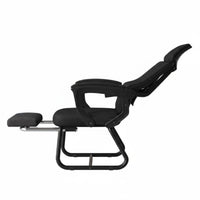 Reclining Sled Base Chair Extendable Footrest Office Furniture for Study Room
