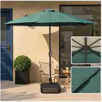 Patio Umbrella with Base UPF 50+ Outdoor Umbrella with Base Waterproof for Homeowners, Cafes, Backyard, Balcony