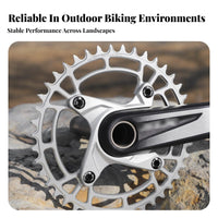 104BCD Chainring CNC Machined 104 BCD Chainring Lightweight Design Anodized Finish for Cyclists, Rough Terrain Cycling