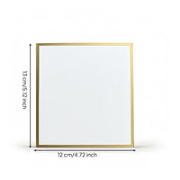 5 Pieces Shikishi Board with Gold Border Cotton Artist Signature Board Blank Art Card White for Artists, Autographs, Sketching