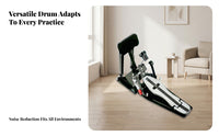 Spring-Loaded Drum Practice Pedal Padded Bass Drum Practice Pedal Metal Rubber Surface
