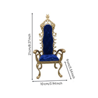 1:8 Scale Miniature Throne Chair High-Back Dollhouse Furniture Scrollwork
