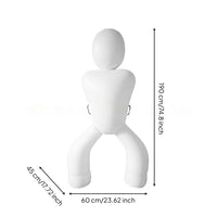 Soccer Kick Mannequin Portable Inflatable Soccer Dummy Tumbler Design Athletic Gear for Backyard