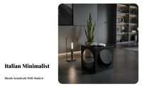 Minimalist Design C-Shaped Table Sleek Look Indoor Furniture Space-Saving Multi-Functional for Apartment Dwellers, property owners, distant Workers, Living Room, Bedroom, Small areas, Home Office