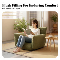 Foldable Design Adjustable Backrest Lounger Multi-Angle Adjustment Adjustable Padded Lounger Space-Saving Lazy Sofa Thick Cushioning for Students, Adults, video game enthusiasts, Balcony, Bedroom, Dorm Room, book corner