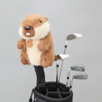 Golf Club Head Cover with Knit Sleeve Funny Driver Headcover Black Driver Head Cover for Golfers