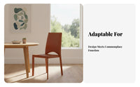 Stackable Design Upholstered High-Back Chair Nordic Inspired Home Furniture Modern Design Indoor Seating Ergonomic Backrest for Homeowners, Business Owners, Dining Room, Restaurant, Office, Kitchen