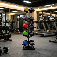 Curved Cradles Double-Row Ball Rack Floor-Standing Steel Ball Rack Stable Base Sports Equipment Organizer Painted Finish