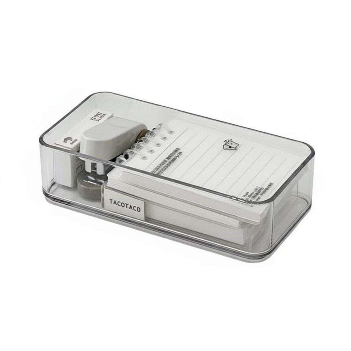 Stackable Organizer Set Transparent Individual Storage container Clear Design