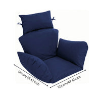 Padded Egg Chair Cushion with Headrest Soft Hanging Basket Chair Cushion Comfortable Ergonomic for Backyard