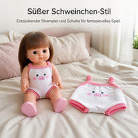 20cm Pig Cotton Doll Clothes Set with Sling Dress and Shoes