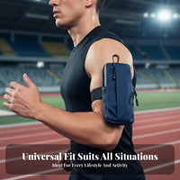 Waterproof Sports Phone Arm Bag Adjustable Strap Running Arm Bag Zip Closure Metal Clips for Exercise