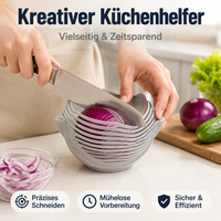 Manual Salad Spinner, Kitchen Helper for Washing and Drying Salad, Large Capacity 24.3x22.3x20cm, White