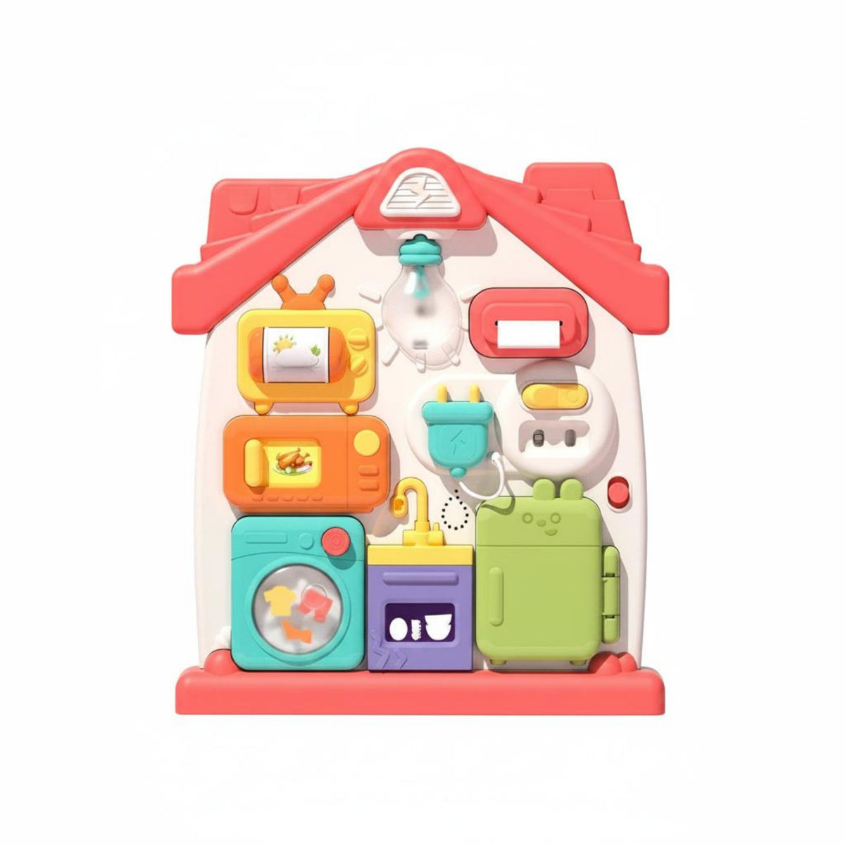 Interactive Switches Sensory Busy Board Educational Child-Centered Busy Board Early Education Six-Sided Activity Box Fine Movement Skills for Toddlers, Infants, Indoor Play, Travel