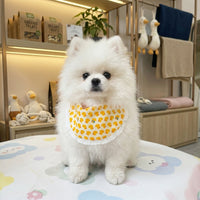 Cute Duck Print Dog Bandana Neck Wrap and Neckerchief, Tie On Cloth Material Fashion, Small Medium Large Golden Retriever Samoyed Husky Dog Scarf