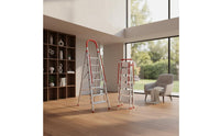 Stainless Steel Step Ladder Foldable Multi-Tiered Household Ladder Space Saving