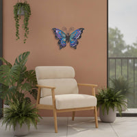 Decorative Winged Metal Art Wall Art Cutout Butterfly Wall Art Painted for Living Room, Garden, Patio
