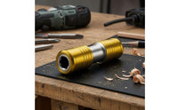 2 Pieces 54 Mm Long Double-Ended Adapter Metal Body Quick Conversion Adapter Ridged Grip Power Drill Socket Converter Machined Surface