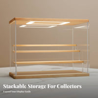 Acrylic Display Box Transparent Surprise Box Display Shelf Debris-Shielding Proof Collectible Case Stackable Figurine Storage