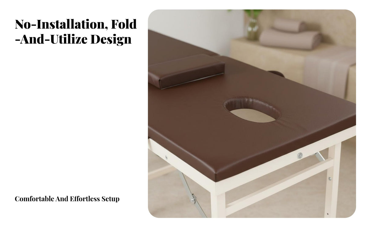 Lightweight Portable Massage Table Sturdy Support Folding Massage Bed Versatile Foldable Beauty Bed Heavy Duty for Estheticians, Physical Therapists, Lash Technicians, Salon, Facials, Medical Facility