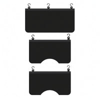 3 Pieces Wheel Well Protection Mat Black Front Wheel Well Mat Car Accessory Rounded Corners Glossy Finish for Garage
