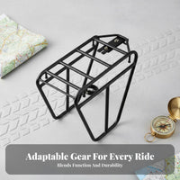 High Load Capacity Front Fork Luggage Rack Heavy Duty Cycle Front Rack Multi-Functional Easy Installation for Long-Distance Cyclists, Bikepackers, Commuters, Touring, Bikepacking, Outdoor Riding, Daily Commuting