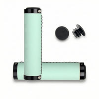 Leather Handlebar Grips Comfortable Lock-on Grips Soft Breathable for Cyclists, Commuter Bikes, Road Riding