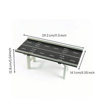 Elevated Bridge Model Section Miniature Roadway Model with Support Legs Modular Textured for Architectural Display