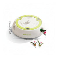 Sleek Rechargeable Cat Teasing Toy Plastic Body Interactive Feather Cat Toy