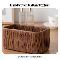 Divided Woven Storage Container Rattandesign Multi-Compartment Organizer