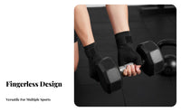 Anti-Slip Grip Fingerless Compression Gloves Copper Infused Joint Support Hand Brace Breathable Material for Workout, Daily Activities