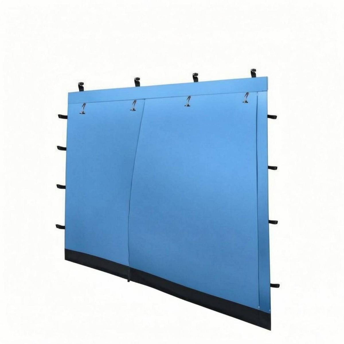 Skirted Double Layer Side Panel Hanging Loops Tent Side Curtain Fastening Straps Canopy Sidewall Reinforced Bottom Border