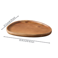 Wood Serving Tray Tray with Raised Rim Easy to Clean for Tea Time