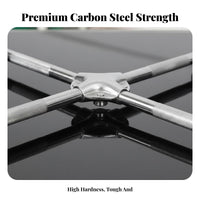Forged Steel Construction 4-Way Lug Wrench Heavy Duty 4 Way Cross Wrench High Force for Mechanics, Roadside Emergency, Auto Repair Shop