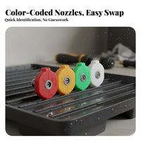4 Pieces Multiple Degrees Pressure Washer Nozzle Tips Rust and Quick Connect Spray Nozzles Long-Lasting Construction