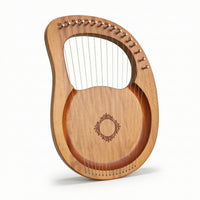 Wooden 16-String Lyre Harp Plucked Lyra Harp Metal 16-String Lyre Rounded Edges for Casual Performance